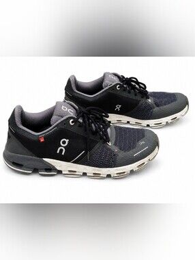 On Cloudflyer Women's Black & White Road Running Shoes